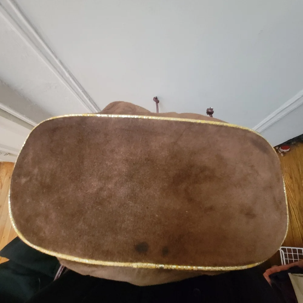 Carlos Falchi Brown Suede Medium Hobo Bag‎ Southwestern Boho Cowgirl